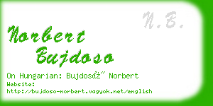 norbert bujdoso business card