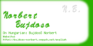norbert bujdoso business card
